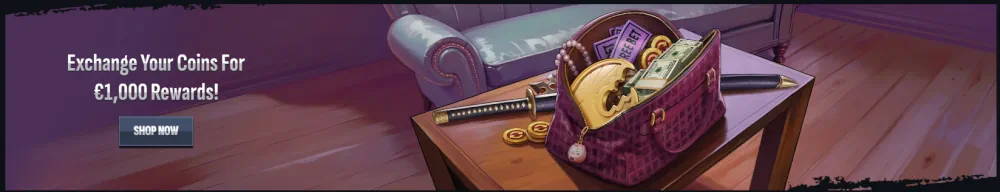 Mafia Casino coin exchange shop for player reward redemption